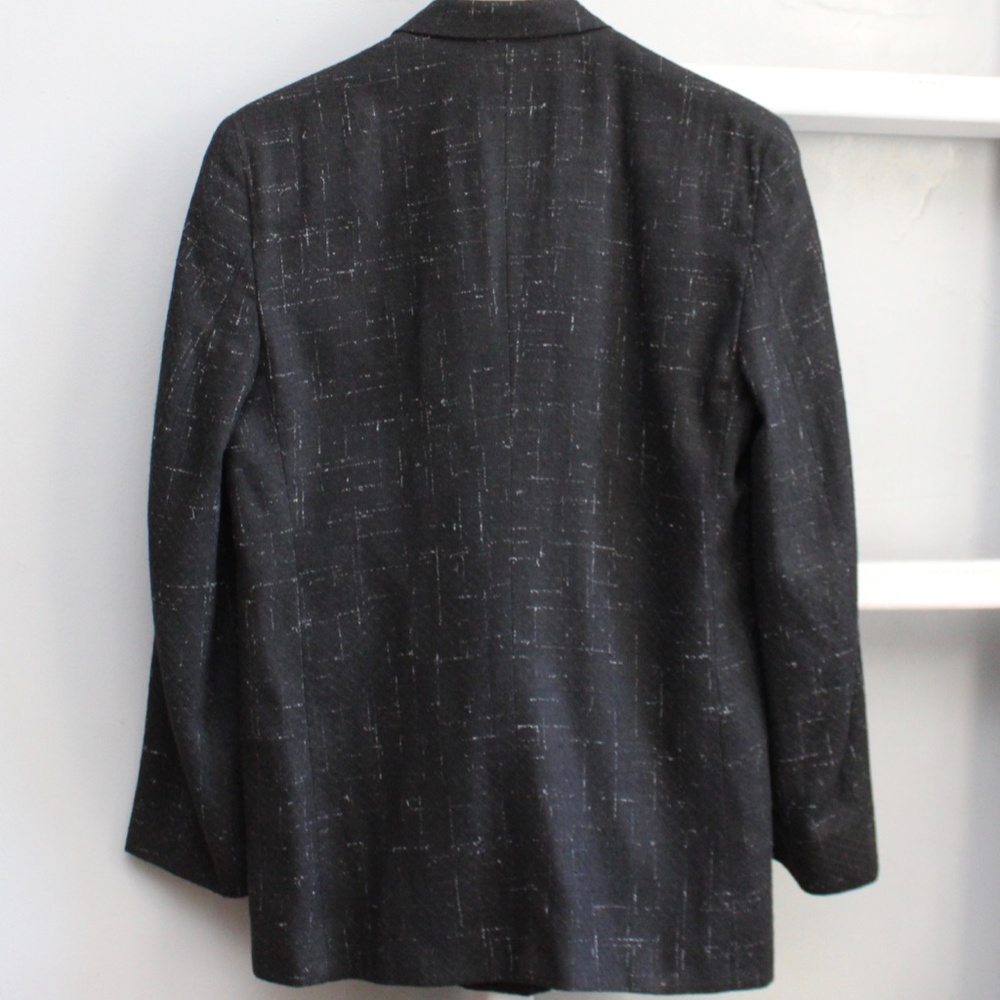 Christian Dior Vintage Jeune Homme Sportif Black Tweed Breasted Blazer Size S - Picture 3 of 6